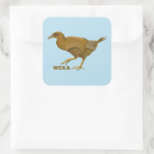 Weka N.Z. bird Quadratischer Aufkleber (Tasche)