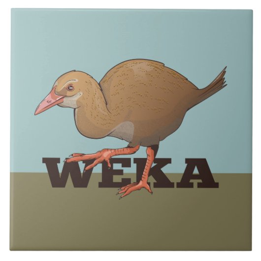 Weka New Zealand Bird Fliese (Vorderseite)