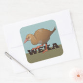 Weka New Zealand Bird Quadratischer Aufkleber (Umschlag)
