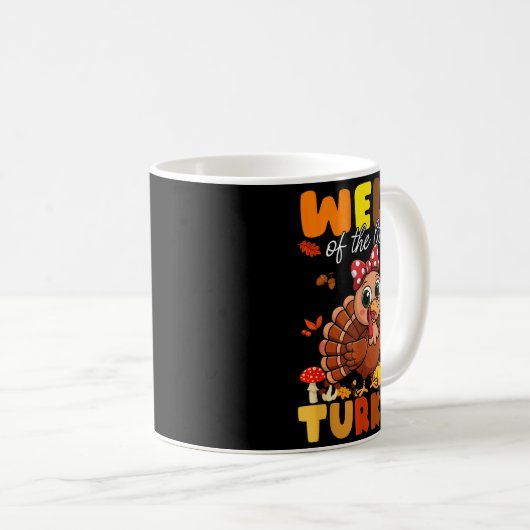 Wela Of The Little Turkey Thanksgiving Baby Shower Kaffeetasse (VorderseiteRechts)