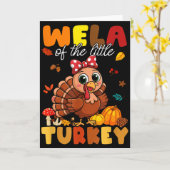 Wela Of The Little Turkey Thanksgiving Baby Shower Karte (Gelbe Blume)