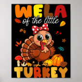 Wela Of The Little Turkey Thanksgiving Baby Shower Poster (Vorne)