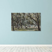Welaka, FL - Aussicht auf Welaka Park & Mossy Tree Leinwanddruck (Insitu (Holzboden))