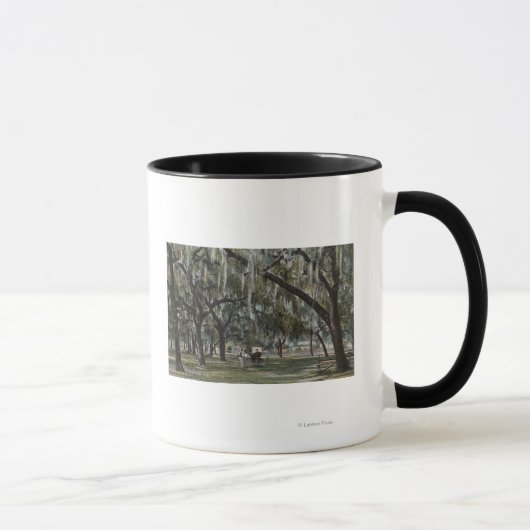 Welaka, FL - Aussicht auf Welaka Park & Mossy Tree Tasse (Rechts)
