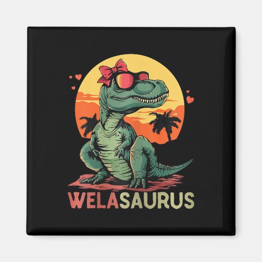 Welasaurus Dino Dinosaur Wela-saurus T-rex Mutter' Magnet (Vorne)
