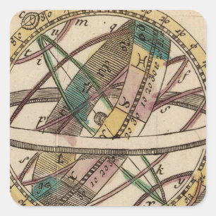 Welatlas 2 quadratischer aufkleber