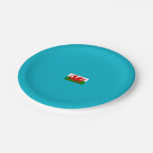 Welch-Flag-Party-Teller Pappteller (Schrägansicht)