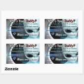 Welch Papa? Rechteckiger Aufkleber (Blatt)