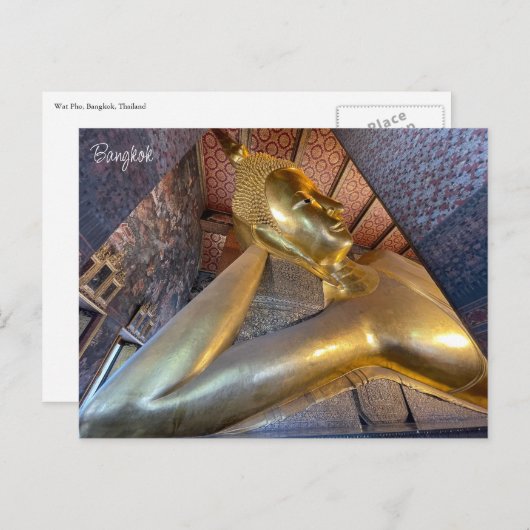 Welch pho-rekllierender Buddha Postkarte (Vorne/Hinten)