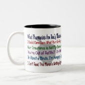Welche Apotheker WIRKLICH DENKEN Zweifarbige Tasse (Links)