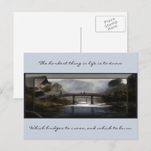 Welche Brücke? Postkarte (Vorne/Hinten)