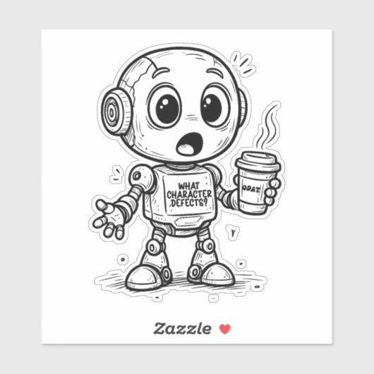 Welche Charakterfehler? - Funny Sobriety Geschenk Aufkleber (Blatt)