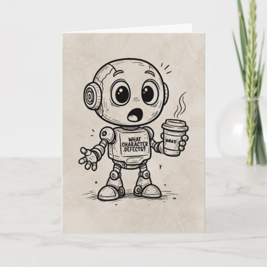 Welche Charakterfehler? - Funny Sobriety Geschenk Karte (Vorderseite)