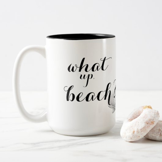 Welche hohe Strand-Kaffee-Tasse Zweifarbige Tasse (Mit Donut)