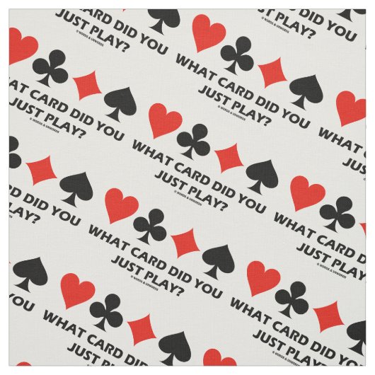 Welche Karte spielten Sie gerade? Vier Stoff (Muster)