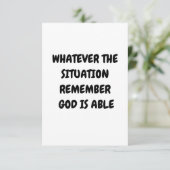 WELCHE LAGE DER GOTT ERINNERN KANN RSVP KARTE (Stehend Vorderseite)