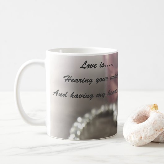 Welche Liebe ist Kaffeetasse (Mit Donut)