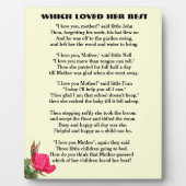 WELCHE LIEBEN IHNEN AM BESTEN MUTTER-Gedicht Fotoplatte (Vorderseite)