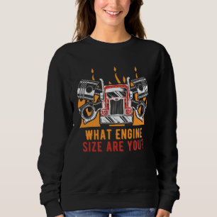 Welche Motorgröße haben Sie Kfz-Mechaniker Auto Sweatshirt