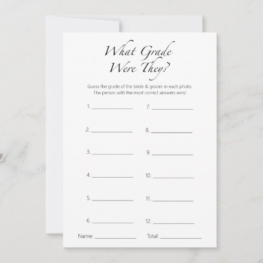 Welche Note hatten sie Minimalistische Brautparty- Einladung (Vorderseite)