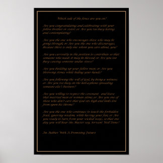 Welche Seite des Zauns - Poster