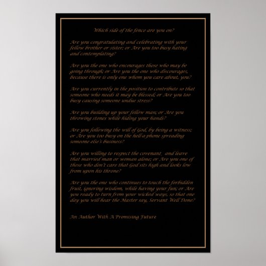 Welche Seite des Zauns - Poster (Vorne)
