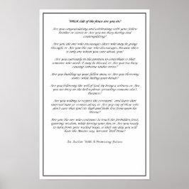 Welche Seite des Zauns (Schwarz und Weiß)- Poster 