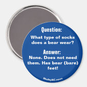Welche Socken trägt ein Bär? Magnet (Vorderseite/Rückseite)