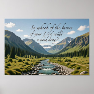 Welche Wohltaten werdet ihr leugnen?   Landschafts Poster