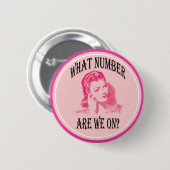 welche Zahl sind wir eingeschaltet? Lustiges Bunco Button (Vorne & Hinten)