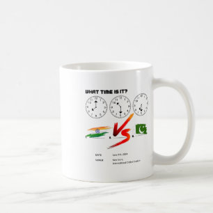 Welche Zeit ist Indien gegen Pakistan Cricket T20 Kaffeetasse