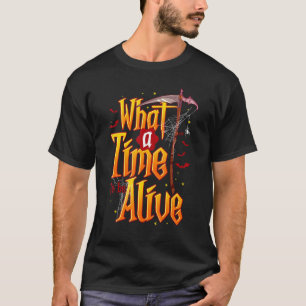 Welche Zeit, um als Sensenmann-Sensen-Kostüm am Le T-Shirt