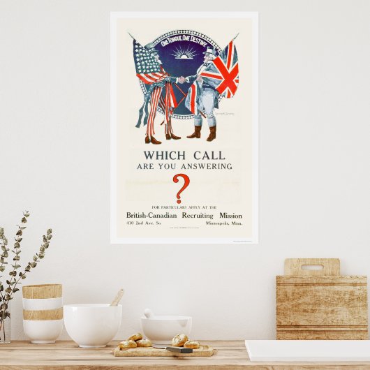 Welchen Anruf beantwortest du? (US02110) Poster (Küche)