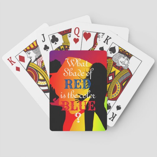 Welchen Schatten von Rot ist Blau? Spielkarten (Rückseite)