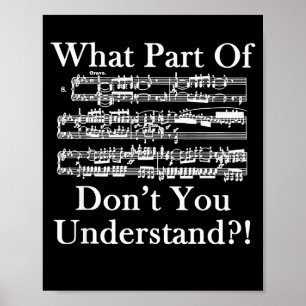 Welchen Teil der Musik verstehen Sie nicht Lustige Poster
