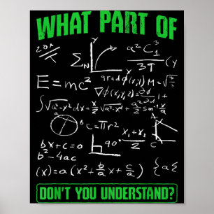 Welchen Teil Verstehst Du Ingenieurstudent Nicht Poster