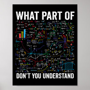 Welchen Teil verstehst du nicht lustige Mathematik Poster