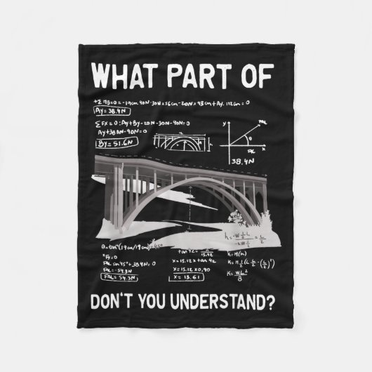 Welchen Teil von Don't You Understand Civil Struct Fleecedecke (Vorderseite)
