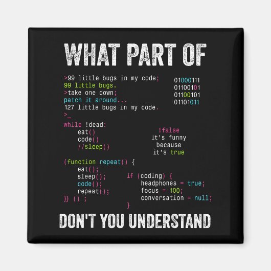 Welchen Teil von Don't You Understand Computer Sci Magnet (Vorne)