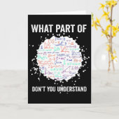 Welchen Teil von Don't You Understand Funny Math C Karte (Gelbe Blume)