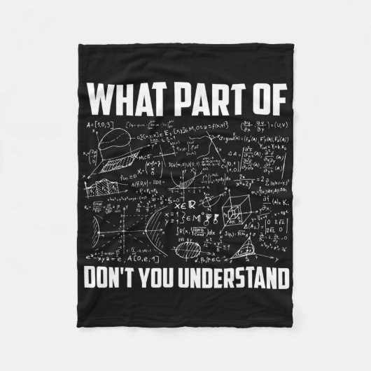 Welchen Teil von Don't You Understand Funny Math T Fleecedecke (Vorderseite)