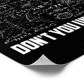 Welchen Teil von Don't You Understand Funny Math T Poster (Ecke)