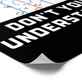 Welchen Teil von Don't You Understand Lustige Hock Poster (Ecke)
