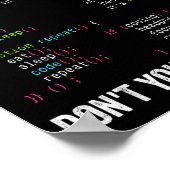 Welchen Teil von verstehst du nicht Informatik Poster (Ecke)