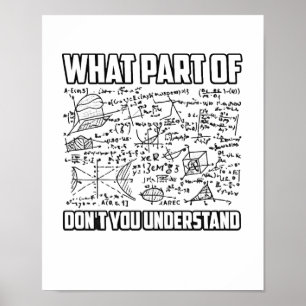 Welchen Teil von Verstehst du nicht? Lustige Mathe Poster