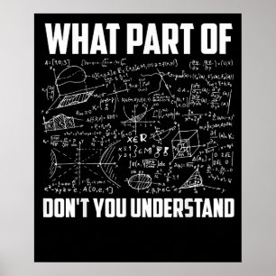 Welchen Teil von Verstehst du nicht, lustiger Math Poster