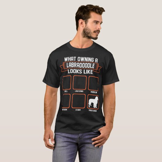 Welcher besitzende Labradoodle Hund wie lustiges T-Shirt (Vorne ganz)