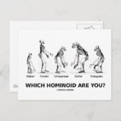 Welcher Hominoid bist du? (Hominid Skelette) Postkarte (Vorne/Hinten)