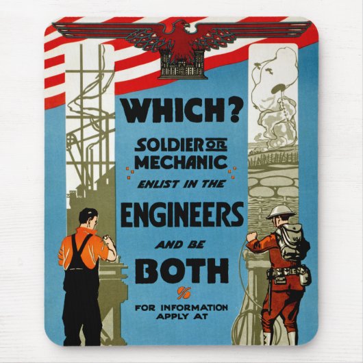 Welcher? Soldat oder Mechaniker Mousepad (Vorne)