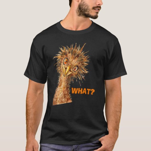 Welcher Strauß Frecher Vogel T-Shirt (Vorderseite)